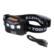 Klein Tools Rechargeable Headlamp with Fabric Strap, 400 Lumens, All-Day Runtime 56048
